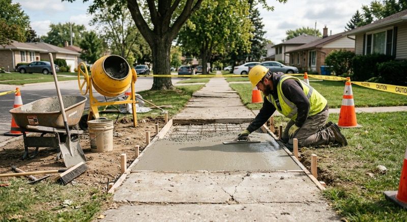 Cement Sidewalk Construction Service